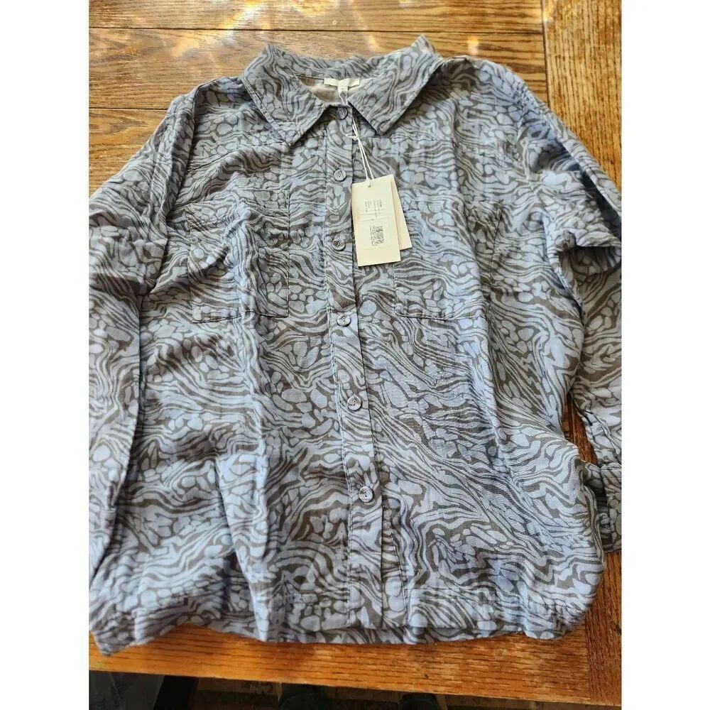 NWT Johnny Was Calme Double Pocket Shacket sz Large